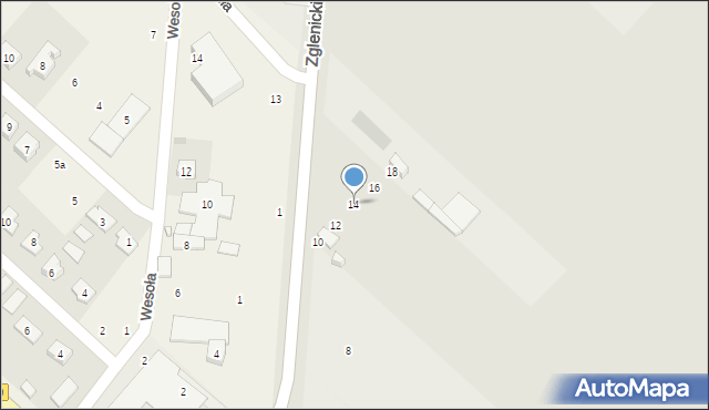 Płock, Zglenickiego Witolda, 14, mapa Płock