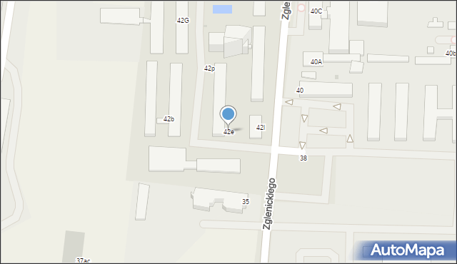 Płock, Zglenickiego Witolda, 42e, mapa Płock