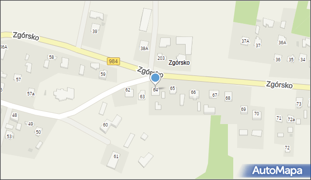 Podborze, Zgórsko, 64, mapa Podborze