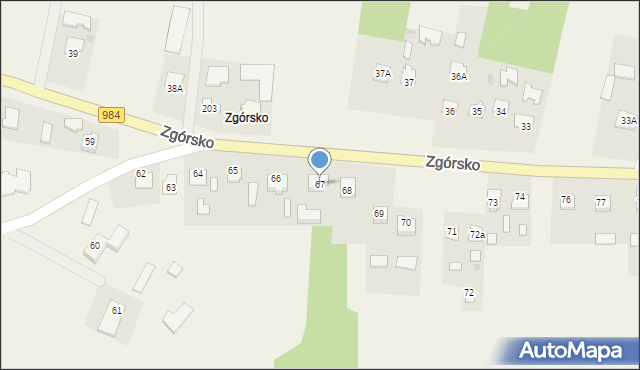 Podborze, Zgórsko, 67, mapa Podborze