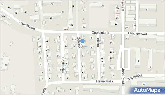 Sanok, Zgodna, 8, mapa Sanok