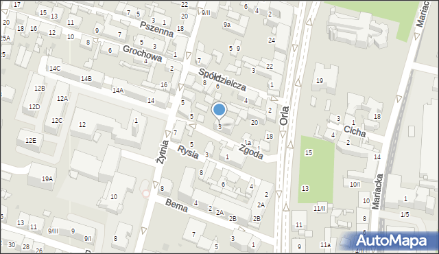 Sosnowiec, Zgoda, 3, mapa Sosnowca