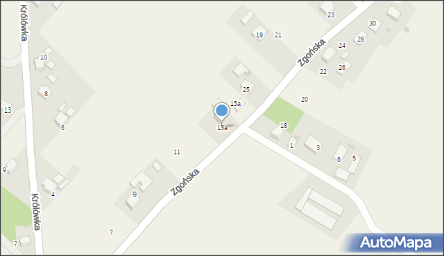 Suszec, Zgońska, 13a, mapa Suszec