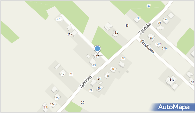 Suszec, Zgońska, 27, mapa Suszec