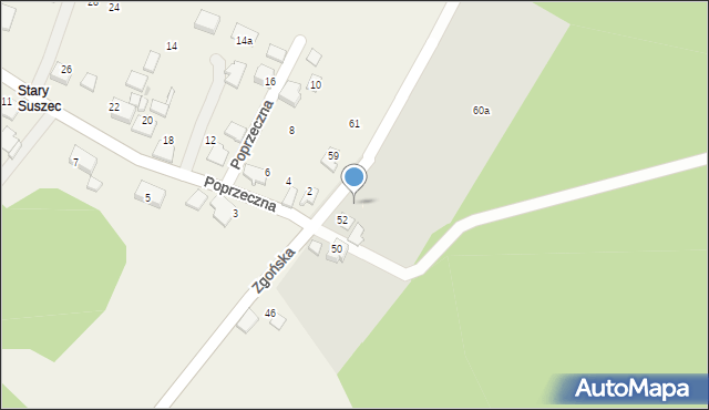 Suszec, Zgońska, 48, mapa Suszec