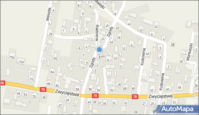 Tąpkowice, Zgody, 6, mapa Tąpkowice