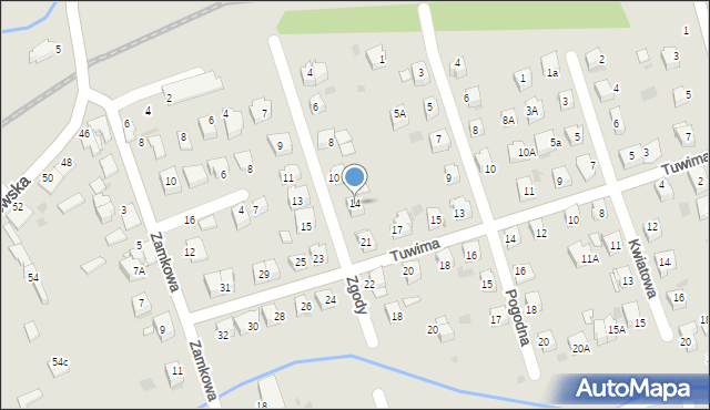 Tarnów, Zgody, 14, mapa Tarnów