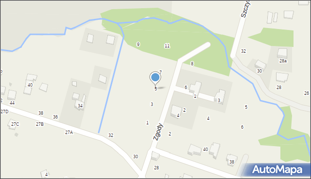 Tarnowiec, Zgody, 5, mapa Tarnowiec