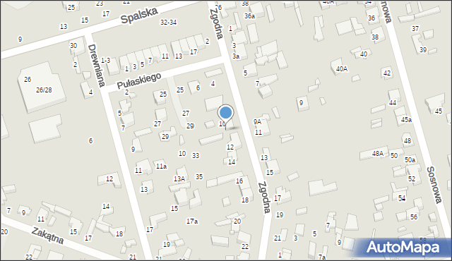 Tomaszów Mazowiecki, Zgodna, 10A, mapa Tomaszów Mazowiecki