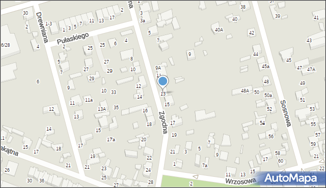 Tomaszów Mazowiecki, Zgodna, 13, mapa Tomaszów Mazowiecki