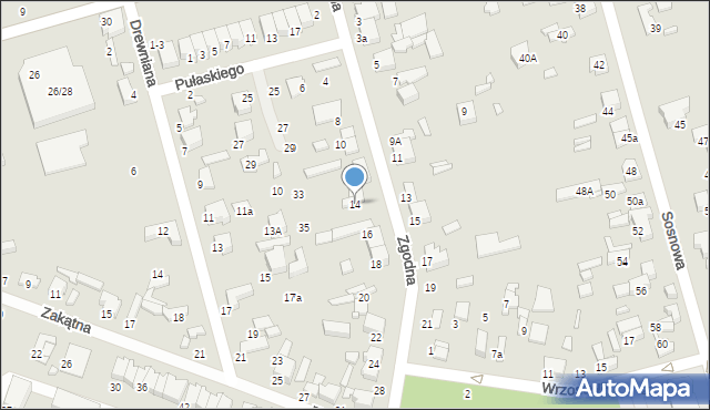 Tomaszów Mazowiecki, Zgodna, 14, mapa Tomaszów Mazowiecki