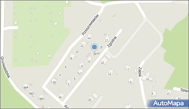 Trzebinia, Zgodna, 13, mapa Trzebinia