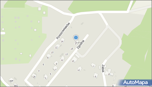 Trzebinia, Zgodna, 17, mapa Trzebinia