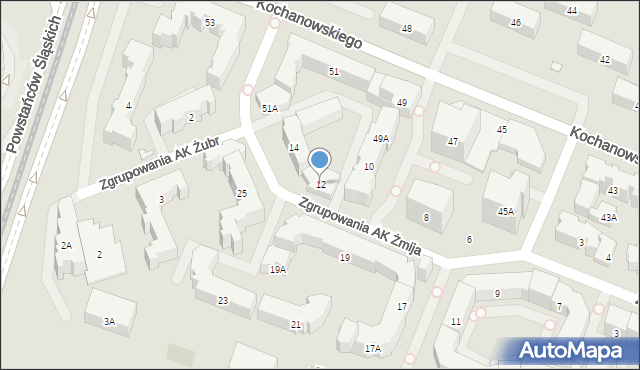 Warszawa, Zgrupowania AK Żmija, 12, mapa Warszawy