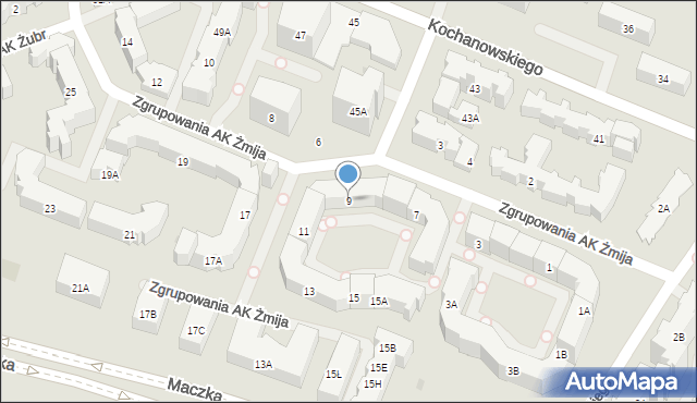 Warszawa, Zgrupowania AK Żmija, 9, mapa Warszawy