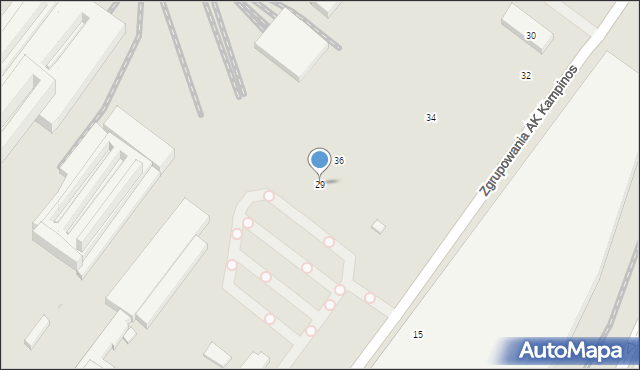 Warszawa, Zgrupowania AK Kampinos, 29, mapa Warszawy