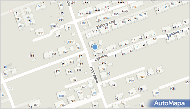 Warszawa, Zgodna, 1, mapa Warszawy