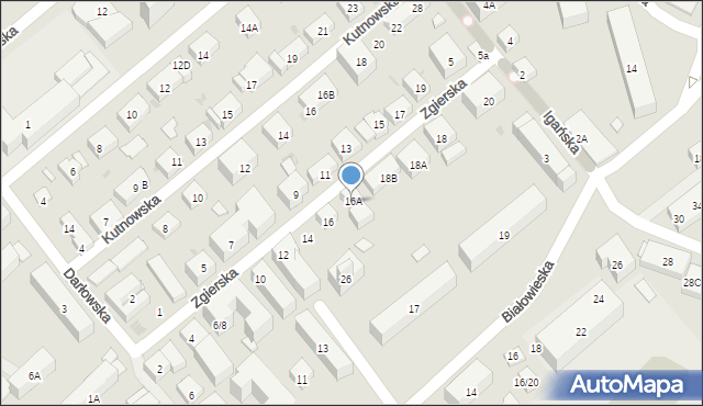 Warszawa, Zgierska, 16A, mapa Warszawy