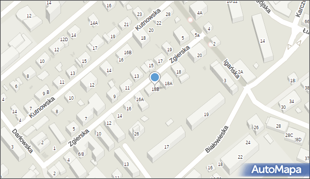 Warszawa, Zgierska, 18B, mapa Warszawy