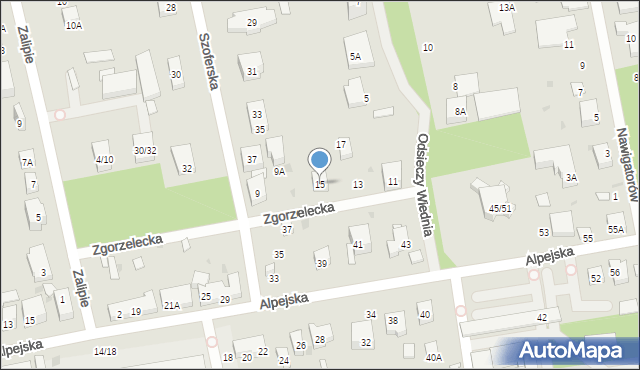 Warszawa, Zgorzelecka, 15, mapa Warszawy