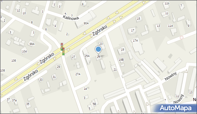 Zagrody, Zgórsko, 25, mapa Zagrody