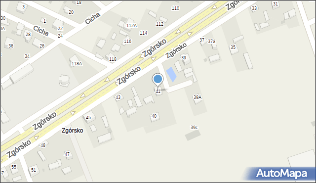 Zagrody, Zgórsko, 41, mapa Zagrody