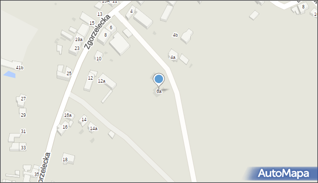 Żary, Zgorzelecka, 6a, mapa Żary