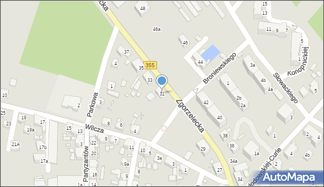 Zawidów, Zgorzelecka, 31, mapa Zawidów