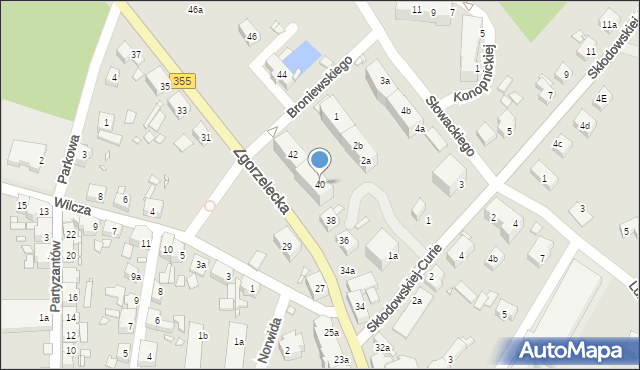 Zawidów, Zgorzelecka, 40, mapa Zawidów