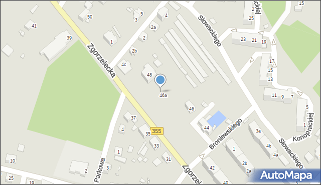 Zawidów, Zgorzelecka, 46a, mapa Zawidów