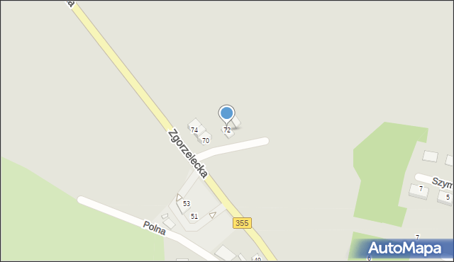 Zawidów, Zgorzelecka, 72, mapa Zawidów