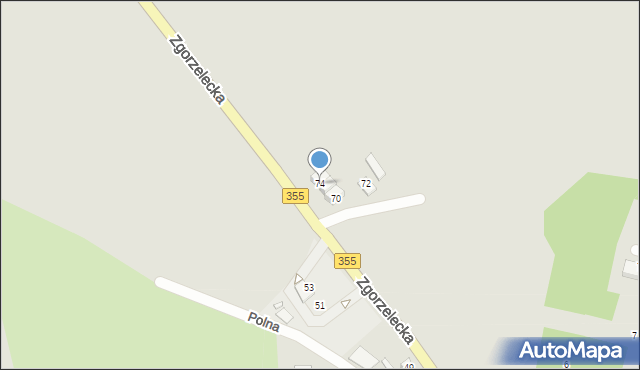 Zawidów, Zgorzelecka, 74, mapa Zawidów