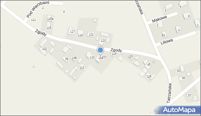 Zdzięsławice, Zgody, 114, mapa Zdzięsławice