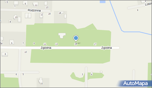 Żelechów, Zgodna, 15, mapa Żelechów