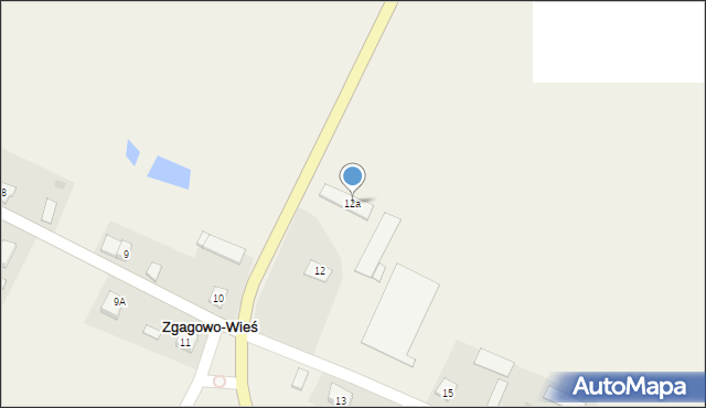 Zgagowo-Wieś, Zgagowo-Wieś, 12a, mapa Zgagowo-Wieś