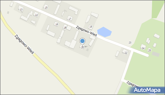 Zgagowo-Wieś, Zgagowo-Wieś, 20, mapa Zgagowo-Wieś