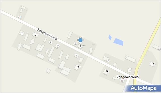 Zgagowo-Wieś, Zgagowo-Wieś, 8, mapa Zgagowo-Wieś