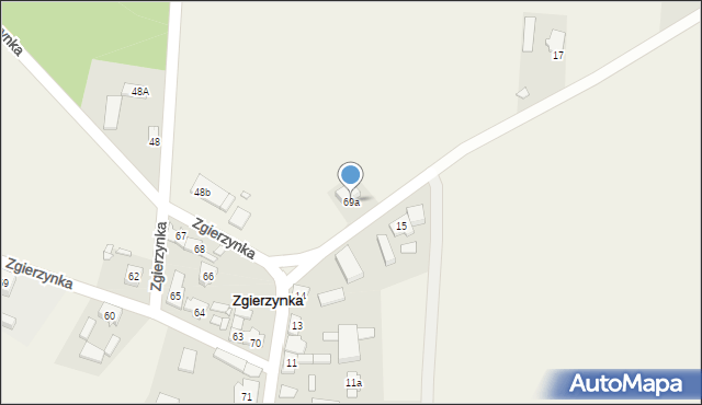 Zgierzynka, Zgierzynka, 69a, mapa Zgierzynka