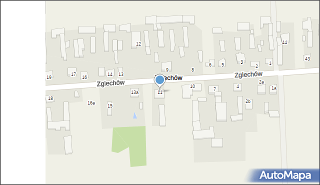 Zglechów, Zglechów, 11, mapa Zglechów