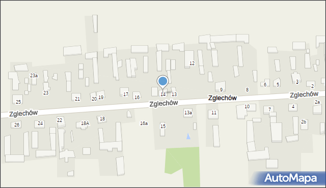 Zglechów, Zglechów, 14, mapa Zglechów