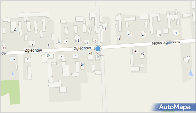 Zglechów, Zglechów, 1a, mapa Zglechów