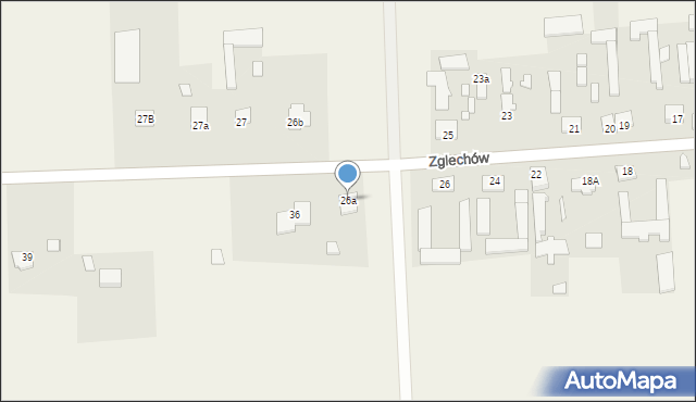Zglechów, Zglechów, 26a, mapa Zglechów
