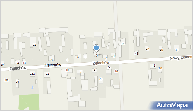 Zglechów, Zglechów, 3, mapa Zglechów