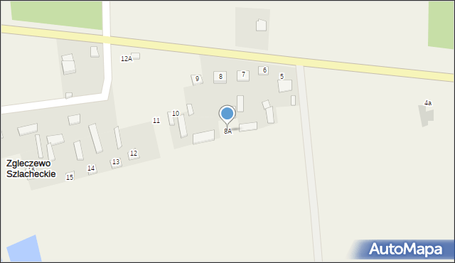Zgleczewo Szlacheckie, Zgleczewo Szlacheckie, 8A, mapa Zgleczewo Szlacheckie