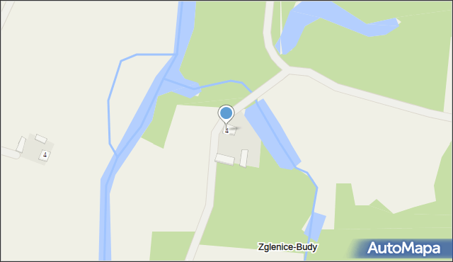 Zglenice-Budy, Zglenice-Budy, 4, mapa Zglenice-Budy