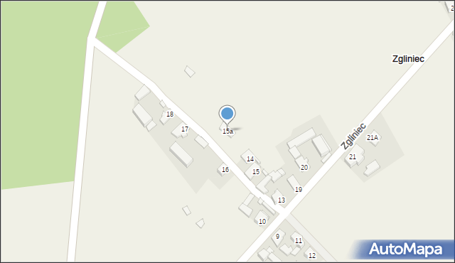 Zgliniec, Zgliniec, 15a, mapa Zgliniec