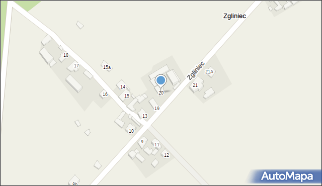 Zgliniec, Zgliniec, 20, mapa Zgliniec