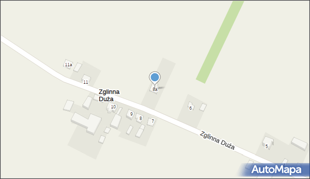 Zglinna Duża, Zglinna Duża, 8a, mapa Zglinna Duża