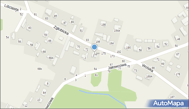 Zgłobice, Zgłobicka, 72c, mapa Zgłobice