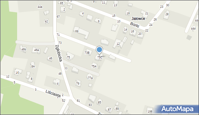 Zgłobice, Zgłobicka, 73C, mapa Zgłobice